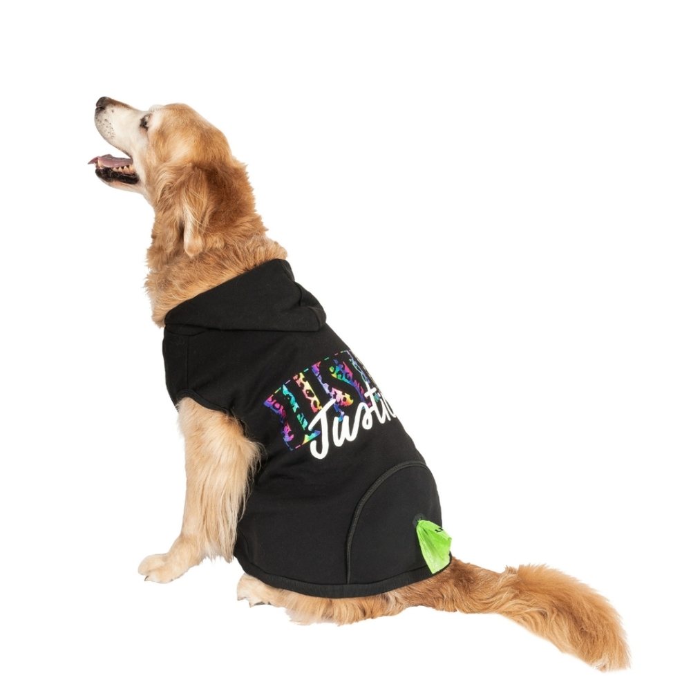 NWT Justice Dog Fleece Hoodie - Picture 3 of 3